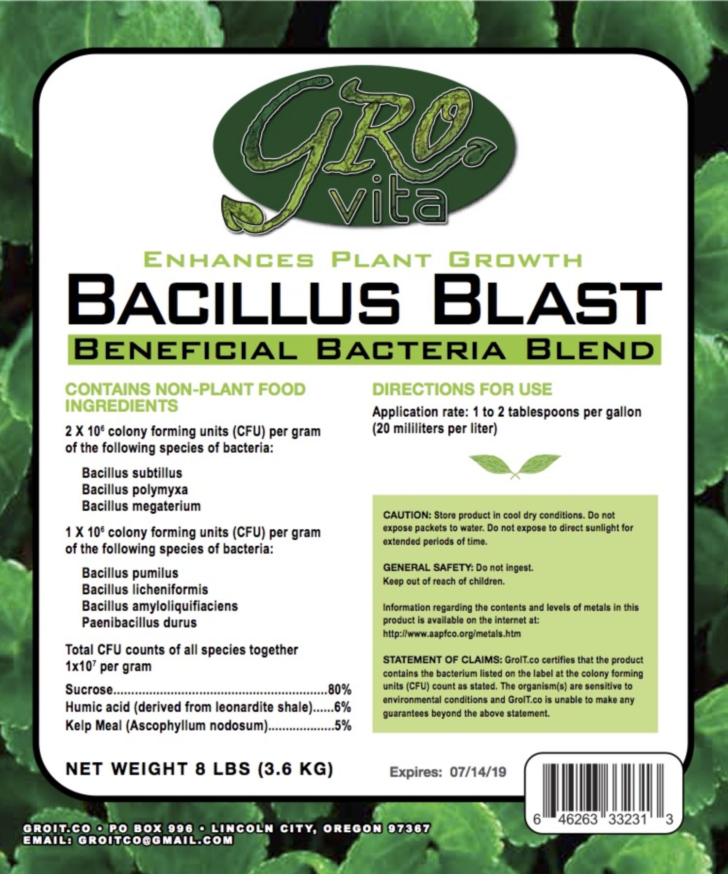 Gro Vita Bacillus Blast