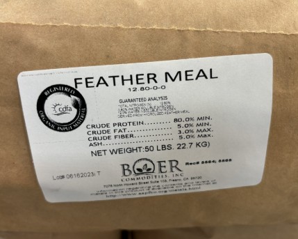 Ground Feather Meal 50lb Bg